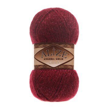 ANGORA GOLD SİMLİ 57 - бордовый 107 фото