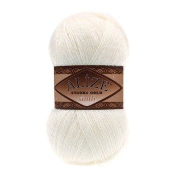 ANGORA GOLD SİMLİ 62 - молочный 107 фото